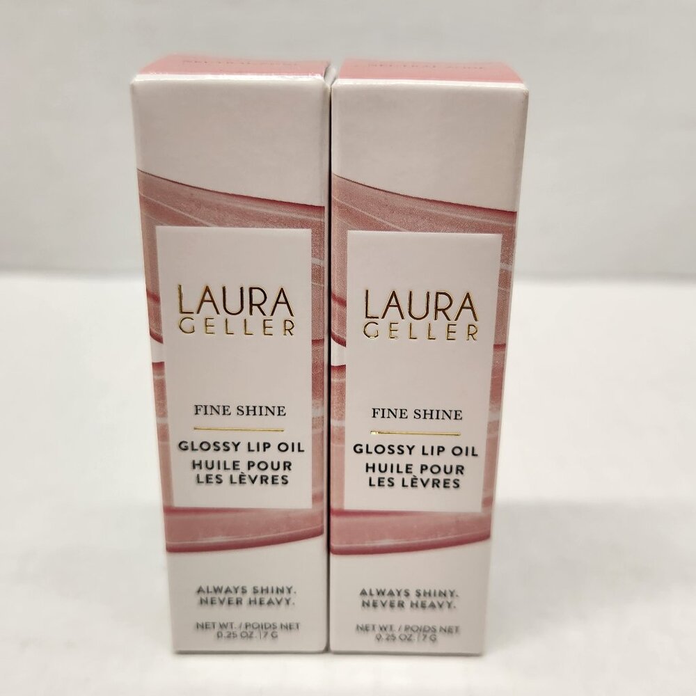 Laura Geller Fine Shine Glossy Lip Oil Neutral Zone 2 Pack